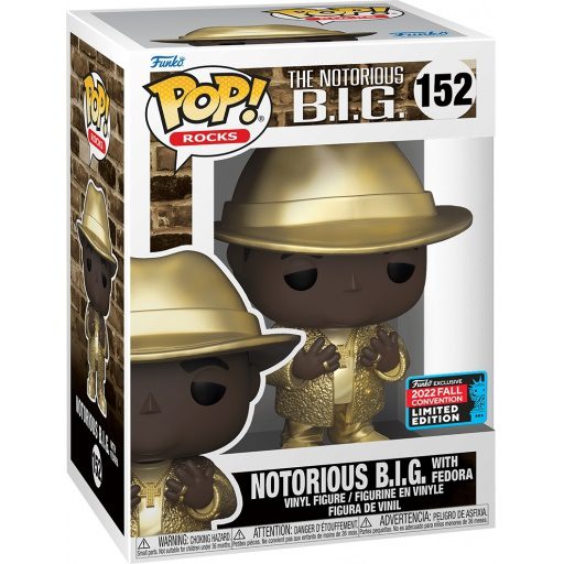 Notorious BIG Funko POP! with Fedora Gold figura Rockmark