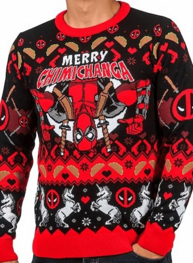 Deadpool Mery Chimichanga Christmas džemper