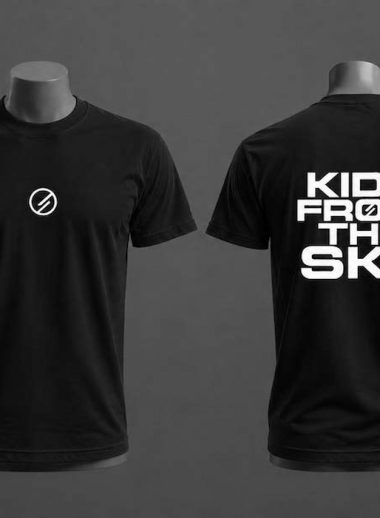 Kids from the sky majica white logo